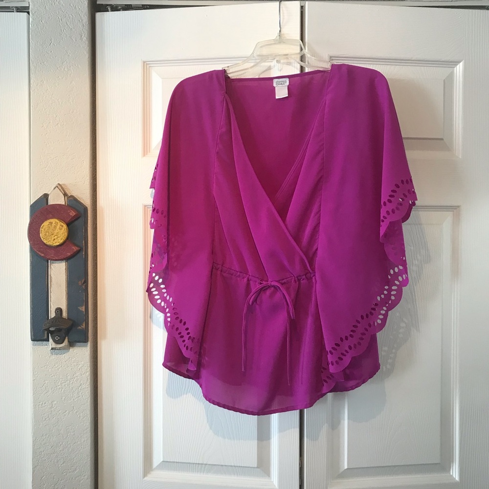 Fuchsia Charming Charlie’s Blouse